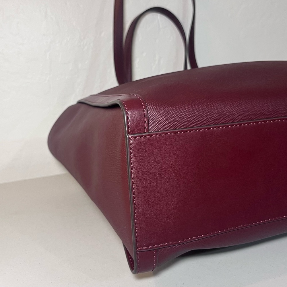 Michael Kors Leida Large Tote Bag in Oxblood NWT - Picture 7 of 12